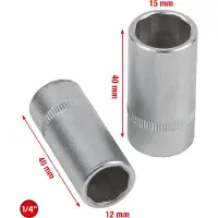 Ks Tools 550.1170, Steckschlüssel-Satz, 1/4", 2 Kopf/Köpfe, Chrom-Vanadium-Stahl, DIN 3120, ISO 1174, 116 g