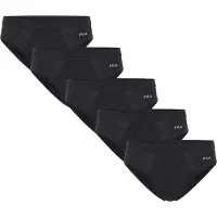 FILA Slip , Herren, Gr. M, Single Jersey, schwarz (200, schwarz), Single Jersey, Obermaterial: 95% Baumwolle, 5% Elasthan, körpernah, Unterhosen Slip, ohne Eingriff, Multipack