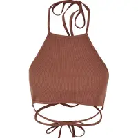 Urban Classics Tanktop "Damen Ladies Rib Trapeze Cropped Top" 1 Stk.