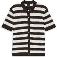 Bugatti Herren Strickpolo Regular Fit mit Blockstreifen