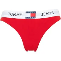 Tommy Hilfiger Damen-Slip TOMMY JEANS sichtbare elastische Baumwollhose Artikel UW0UW04693 Bikini, M, Cotone 90%,Elasthan 10%