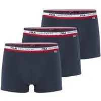 FILA Boxershorts "MAN BOXER SHORTS", Herren, Gr. XL, blau (navy), Obermaterial: 95% Baumwolle, 5% Elasthan, unifarben, körpernah, Unterhosen Boxershorts, elastischer Logo-Webbund, ohne Eingriff