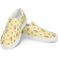 Mr. & Mrs. Panda Damenschuhe Igel Kuchenstück Größe 44 - Gelb - Geschenk, Geburtstagskuchen, Lustige Sprüche, Slipper Für Damen, Loafer, Backen, Kuchen, Torte, Mokassins
