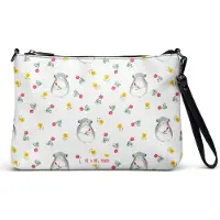 Mr. & Mrs. Panda Damentasche Chinchilla Blume - Weiß - Geschenk, Liebeskummer, Kummer, Umhängetasche, Lustige Sprüche, Crossbody Bag, Chaos, Handtasche Damen, Chinchillas