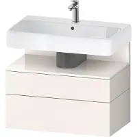 Duravit Qatego Waschtischunterbau, 1 Auszug und 1 Schublade, 790x470x590mm, Nische Weiß Hochglanz, QA4394022840000