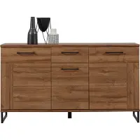 Furniture24 Kommode IVO IV3 Schrank Wohnzimmerschrank Sideboard mit 3 Türen und 1 Schublade