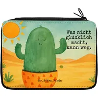 Mr. & Mrs. Panda Bleistiftetui Kaktus Sonne Design - Weiß - Geschenk, Federmäppchen, Glück, Kakteen, Trennung, Motivation, Federtasche, Federmappe, Mäppchen, Geschenkidee