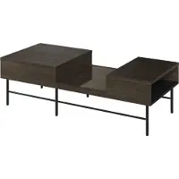 Furniture24 Couchtisch Piemonte PE-08 Kaffetisch 134x40x60 cm Sofatisch Wohnzimmertisch mit Schublade