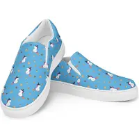 Mr. & Mrs. Panda Damen Halbschuhe Einhorn Hexe Größe 44 1/2 - Blau - Geschenk, Loafer, Teufel, Engel, Damenschuhe, Canvas Schuhe, Schlupfschuhe, Einhörner, Frau, Ehefrau