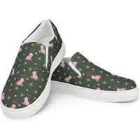Mr. & Mrs. Panda Espadrilles Schwein Glück Größe 44 1/2 - Grün - Geschenk, Loafer Damen, Sterne, Motivation, Mokassins, Lustige Sprüche, Slip-on Schuhe, Slipper, Träume