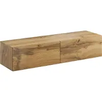 Furniture24 Tv Schrank Vigo 140 cm Länge, Hängeschrank, Wandschrank, Fernsehentisch mit 2 Klapptüren, Lowboard, Grifflose Öffnen, "Push to open" Wotan Eiche