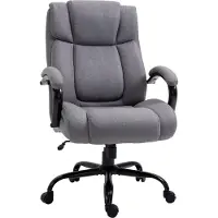 Kein Hersteller Bürostuhl, Schreibtischstuhl, Gaming-Stuhl, dick gepolstert, ergonomisch, Wippfunktion, 220 kg-Light Gray