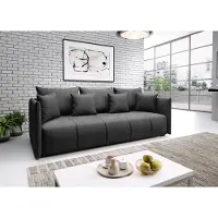 FURMEB Patryk Hojka FURMEB 24 Etna Sofa 210x105 mit Schlaffunktion - Farbauswahl - modernes Sofa - Schlafsofa aus hydrophobem MONOLITH Stoff - extra kleine Kissen