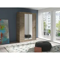 FURMEB Patryk Hojka FurMeb24 Schiebetrenschrank MULTI 2 -200x200cm Kleiderschrank mit Spiegel, 2-trig Schiebeschrank - (TRFFEL)