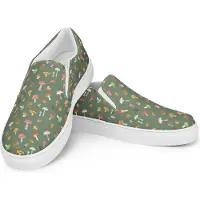 Mr. & Mrs. Panda Damenschuhe Pilz Wald Größe 40 - Grün - Geschenk, Loafer Damen, Pilze, Laub Muster, Mokassins, Halbschuhe, Slipper Für