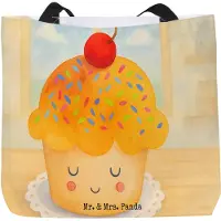 Mr. & Mrs. Panda Beutel Cupcake Design - Weiß - Geschenk, Motivation Sprüche, Küche Deko, Tote Bag, Strandtasche, Muffin, Spruch, Lustige, Laptoptasche, Schultasche
