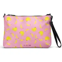 Mr. & Mrs. Panda Damentasche Bananen Staude - Rosa - Geschenk, Muster, Damen Umhängetasche, Handtasche, Tasche, Schultertasche