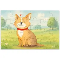 Mr. & Mrs. Panda Puzzle Hund Glück Design 24 Teile - Weiß - Geschenk, Sprüche, Puzzlespiel, Liebe, Corgie, Herz, 1000, 300, 500, 2000, Spruch