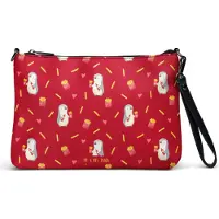 Mr. & Mrs. Panda Damentasche Pinguin Pommes - Gelb - Geschenk, für Frauen, Freundin, Hochzeitstag, Valentinstag, Clutch, kleine tasche, Handtasche Damen, Umhängetasche