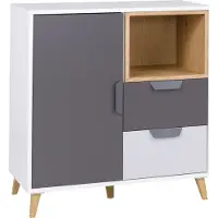 Furniture24 Kommode Schrank Joker 09 mit Tür und 2 Schubladen