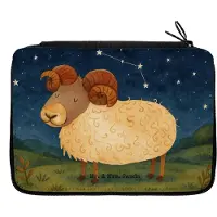 Mr. & Mrs. Panda Bleistiftetui Sternzeichen Widder Design - Weiß - Geschenk, Bock, Schlampermäppchen, Geburtstag April, Mäppchen, März, Schafbock, Federtasche, Etui