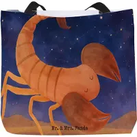 Mr. & Mrs. Panda Reisetasche Sternzeichen Skorpion Design - Weiß - Geschenk, Tote Bag, Tasche, studententasche, Schultasche, Strandtasche, Laptoptasche, Skorpione