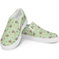Mr. & Mrs. Panda Loafer Pinguin & Maus Wanderer Größe 35 1/2 - Grün - Geschenk, Abenteuer, Wandern, Damen, Espadrilles, Damenschuhe, Ausflug, Mokassins, Halbschuhe