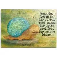 Mr. & Mrs. Panda Puzzle Schnecke Sir Design 96 Teile - Weiß - Geschenk, Geduldspiel, Lebenszeit, Weisheit, 2000, Schnecken, Lustige Sprüche, 500, Lebenseinstellung, 300