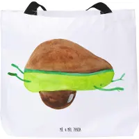 Mr. & Mrs. Panda Tote Bag Avocado Yoga - Weiß - Geschenk, Haha, Reisetasche, Schultasche, Bauch, Strandtasche, Laptoptasche, Tasche, Sport, Hilfe, Humor