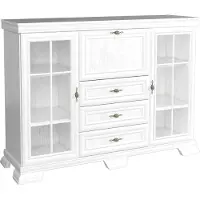 Furniture24 Kommode Kora KK6 highboard Anrichte Barschrank Barkommode mit 1 Klapptür, 2 Drehtüren und 3 Schubkasten Andersen Kiefer