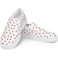 Mr. & Mrs. Panda Loafer Marienkäfer Design Größe 42 - Weiß - Geschenk, Grüne Punkte, Slipper Für Damen, Aquarell, Niedlich, Verspielt, Damenschuhe, Espadrilles, Mokassins