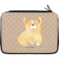 Mr. & Mrs. Panda Federmappe Corgie - Hundeglück - Geschenk, Spruch, Mäppchen, Hund, Federmäppchen, Sprüche, Bellen, Süß, reiseetui, Schlampermäppchen, Etui, Federtasche