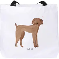 Mr. & Mrs. Panda Reisetasche Hund Dogge - Weiß - Geschenk, Sprüche, Laptoptasche, Schultasche, Tasche, Hunde, Tote Bag, Great Dane, Stoffbeutel, Herz