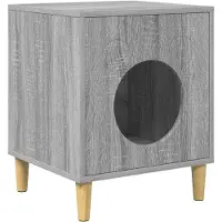vidaXL Katzenhaus Sonoma-Grau 42,5 x 40 x 53 cm Holzwerkstoff