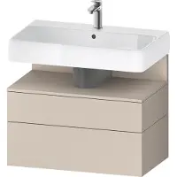 Duravit Qatego Waschtischunterbau, 1 Auszug und 1 Schublade, 790x470x590mm, Nische Taupe Supermatt, QA4394083830000