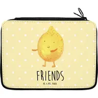 Mr. & Mrs. Panda Federmäppchen Beste Freunde Zitrone - Gelb Pastell - Geschenk, Federtasche, Bleistiftetui, Federmappe, Mäppchen, Etui, Fehlende Keywords, Lustige Sprüche