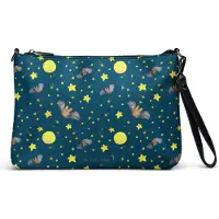 Mr. & Mrs. Panda Damentasche Fledermaus Flügel - Blau - Geschenk, Kleine Handtasche, Damen, Umhängetasche, Tiere, Tasche