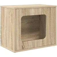 vidaXL Katzenhaus Sonoma 51 x 30 x 42,5 cm Holzwerkstoff