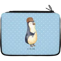 Mr. & Mrs. Panda Etui Wenn Papa es nicht reparieren kann, sind wir am Arsch - Blau Pastell - Geschenk, Vater, Dad Bester, Muttertag, Federmappe, Vatertag, Federmäppchen