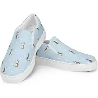 Mr. & Mrs. Panda Loafer Damen Pinguin marschieren Größe 43 - Blau - Geschenk, Damenschuhe, Familie, Halbschuhe, Slipper, Pinguine, Stolz, Mokassins