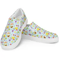 Mr. & Mrs. Panda Loafer Damen Obst Korb Größe 38 - Blau - Geschenk, Muster, Frucht, Halbschuhe, Obstkorb, Früchte, Slipper, Mokassins, Damenschuhe