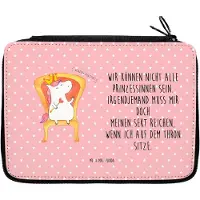 Mr. & Mrs. Panda Stifteetui Einhorn König - Rot Pastell - Geschenk, Prinzessin, Etui, Kaiser, Mäppchen, für Stifte, Unicorn, Schlampermäppchen, Präsident, Federmäppchen