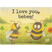Mr. & Mrs. Panda Puzzle Bienen Paar Design 551 Teile - Weiß - Geschenk, Valentinstag, Freundin, Freund, Puzzlespiel, Hochzeitstag, für Frauen, 500, 1000, 2000, 1500