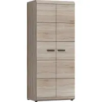 Furniture24 Kleiderschrank LINK, Schrank, Drehtürenschrank mit 2 Türen, 2 Einlegeboden und Kleiderstange