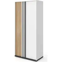 Furniture24 Kleiderschrank 90 cm x 198 cm x 50 cm IMOLA IM-02 Schrank 2 türiger 1mit Kleiderstange