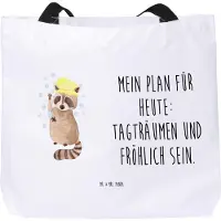 Mr. & Mrs. Panda Tote Bag Waschbär - Weiß - Geschenk, Plan, Stoffbeutel, Waschen, Tagträumen, Tasche, Fröhlich, Reisetasche, Büchertasche, Strandtasche, Lustige Sprüche