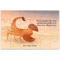 Mr. & Mrs. Panda Puzzle Sternzeichen Skorpion Design 24 Teile - Weiß - Geschenk, 1500, Geburtstag Oktober, 500, 2000, Puzzlespiel, November, 300, Skorpione