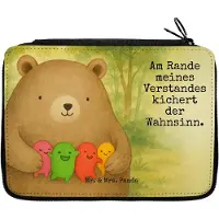 Mr. & Mrs. Panda Etui Bär Gefühl Design - Weiß - Geschenk, Federmäppchen, Teddy, Wahnsinn, Durchgedreht, Federtasche, Bleistiftetui, Schulmäppchen, Federmappe, Verrückt