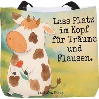 Mr. & Mrs. Panda Schultasche Kuh Design - Weiß - Geschenk, Laptoptasche, Tote Bag, Hof, Motivtion, Bauernhof, Tasche, Spruch, Strandtasche, Kühe, Reisetasche