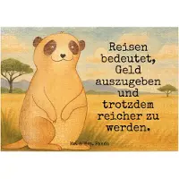 Mr. & Mrs. Panda Puzzle Erdmännchen Design 1500 Teile - Weiß - Geschenk, Traveling, 2000, Afrika, Spruch, Puzzlespiel, Weltreise, 1000, 500, Reisen